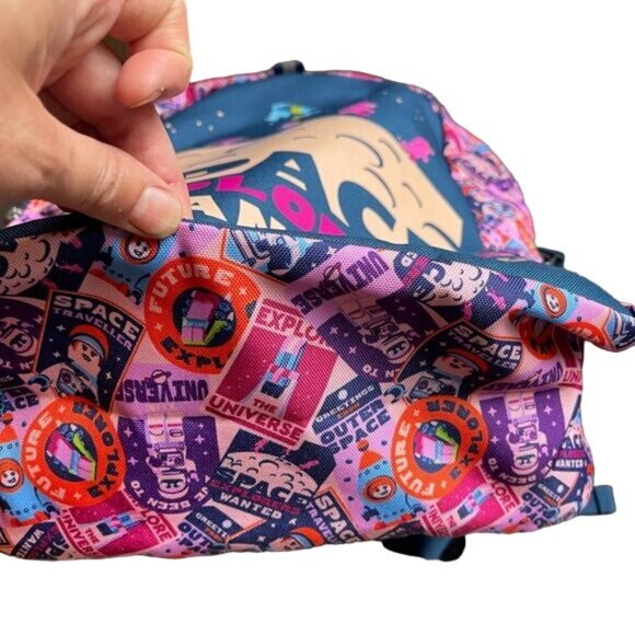 Gift Space Explorers Backpack Minifig Design Classic Zip Pocket Back School New - Picture 11 of 13